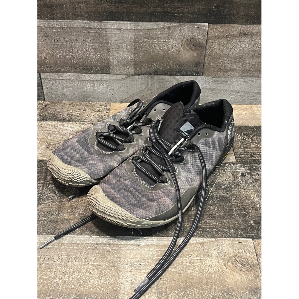 Merrell Vapor Glove 3 Barefoot Mens Grey Camo Minimalist Running Shoes Vibram